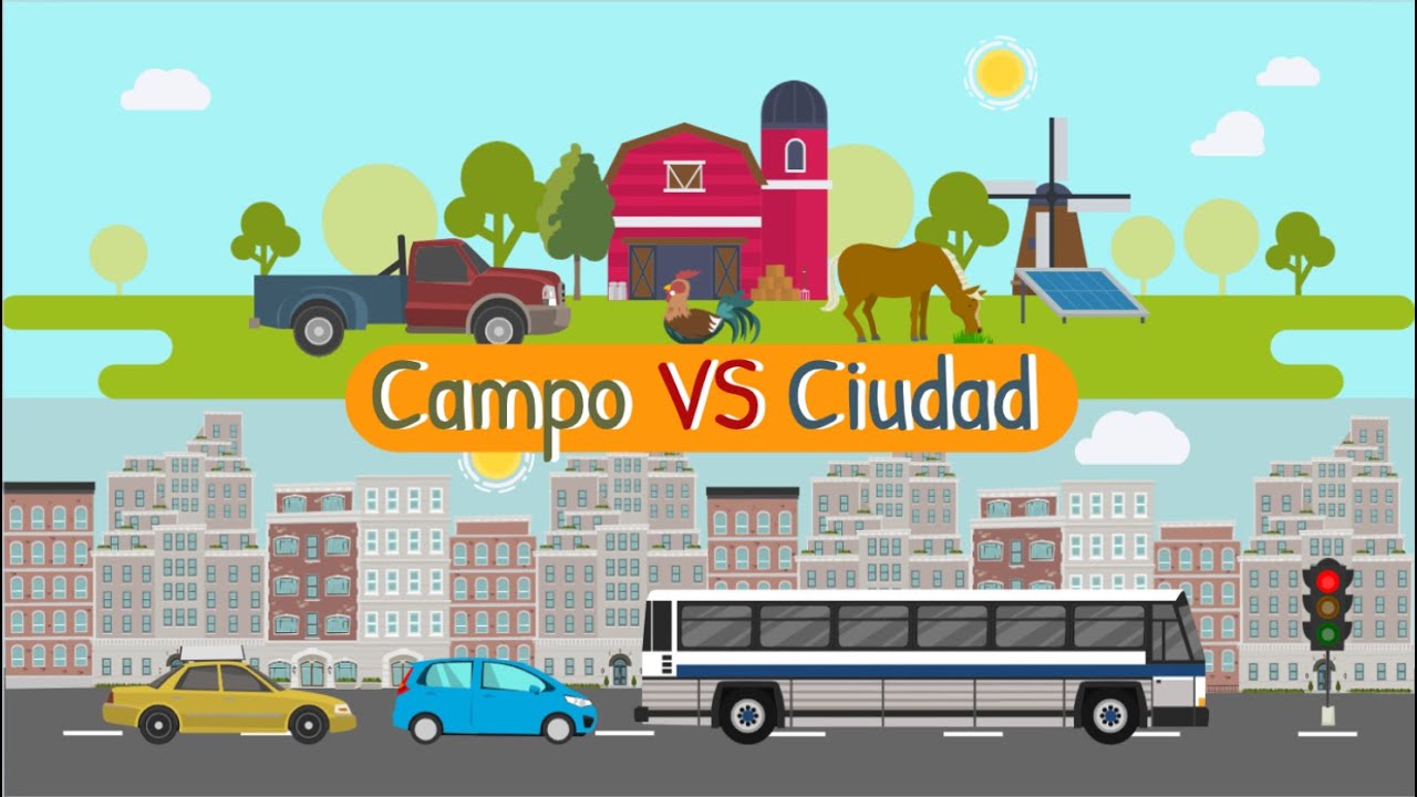 campo y ciudad diferencias para niños