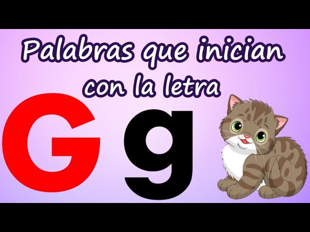 cosas que empiecen con la letra g