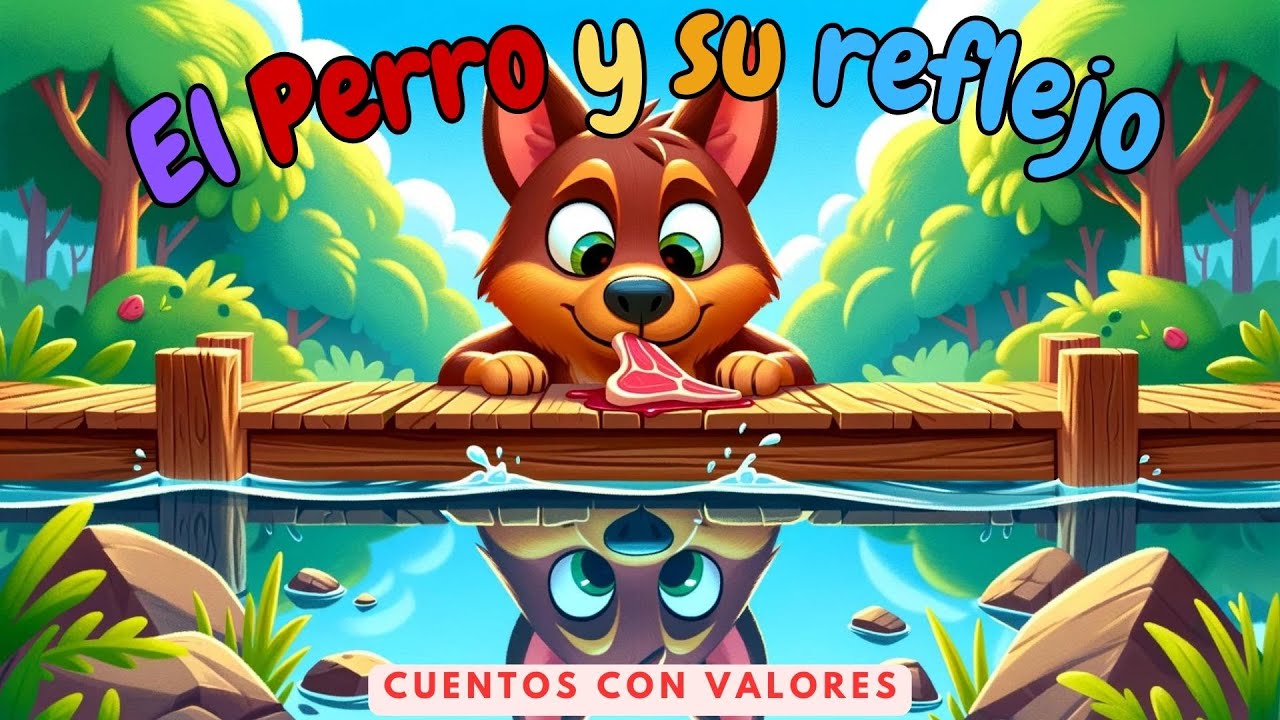 el perro y su reflejo fabula