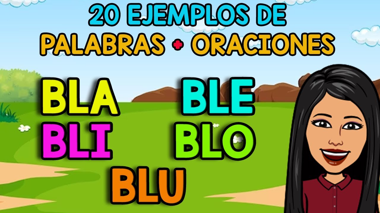 enunciados con bla ble bli blo blu