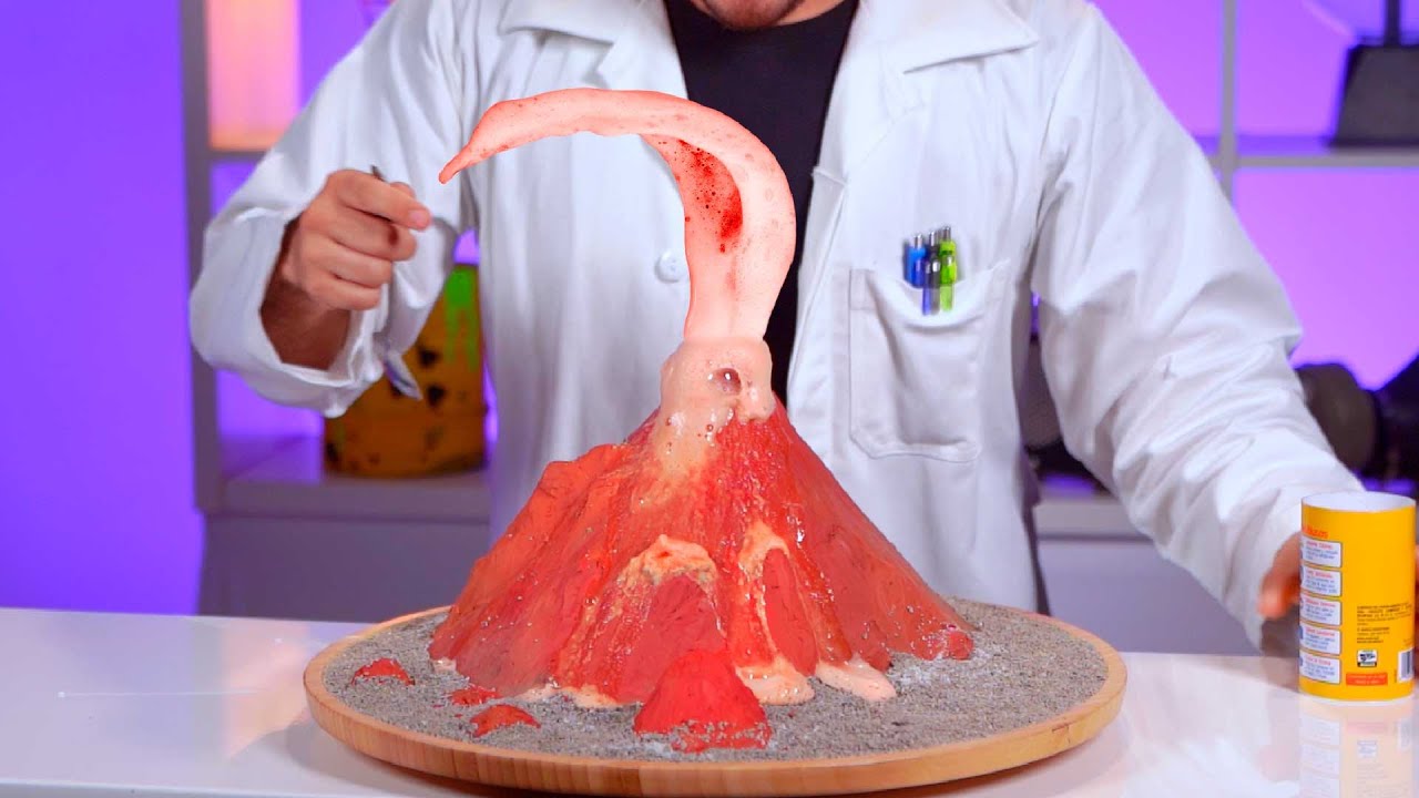 experimento del volcán materiales y procedimiento