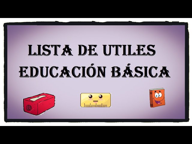 lista de utiles segundo de primaria