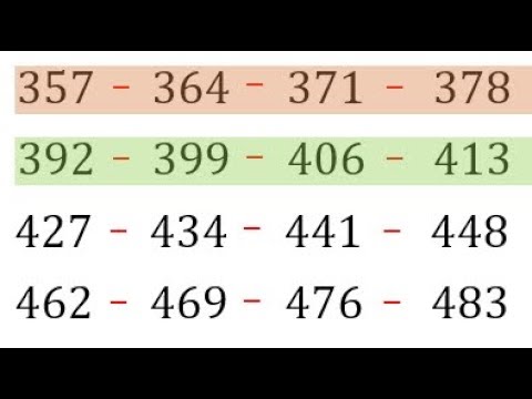 numeracion de 7 en 7 al 700