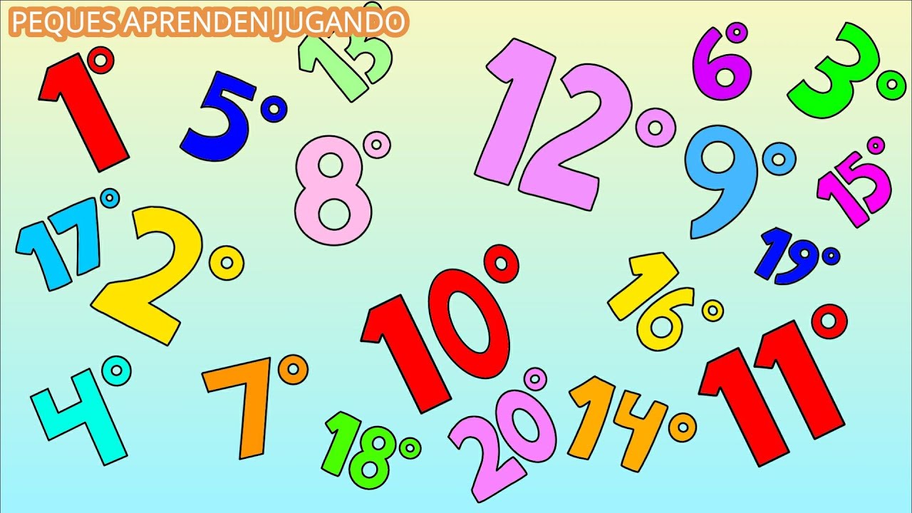 numeros ordinales del 1 al 20