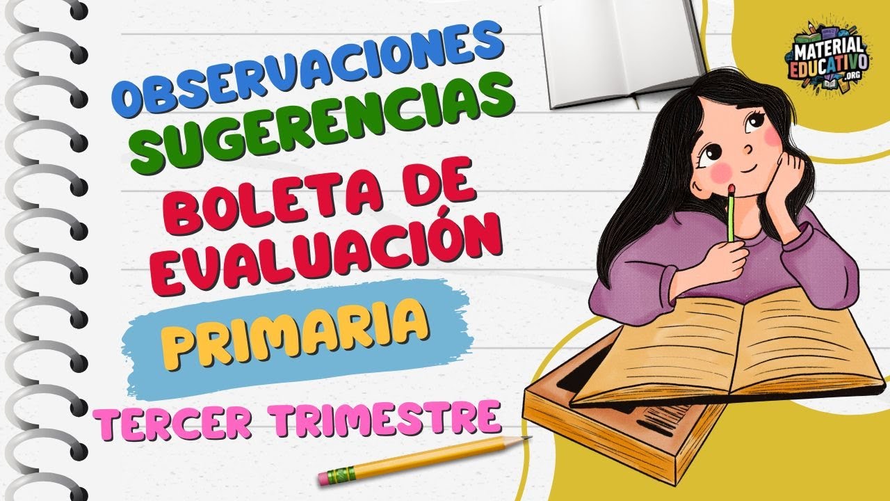 observaciones y recomendaciones para boletas de primaria cuarto grado