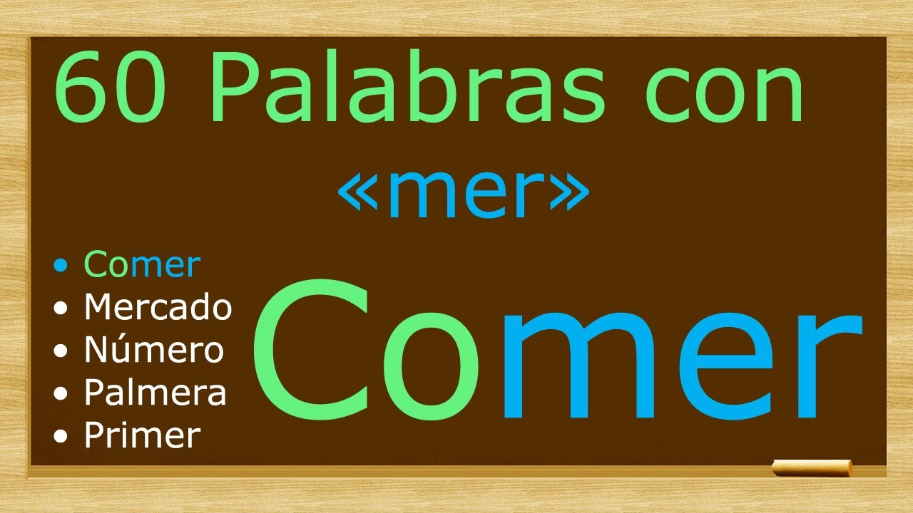 palabras que terminen en mer para niños
