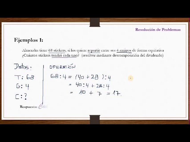 problemas de division para cuarto grado