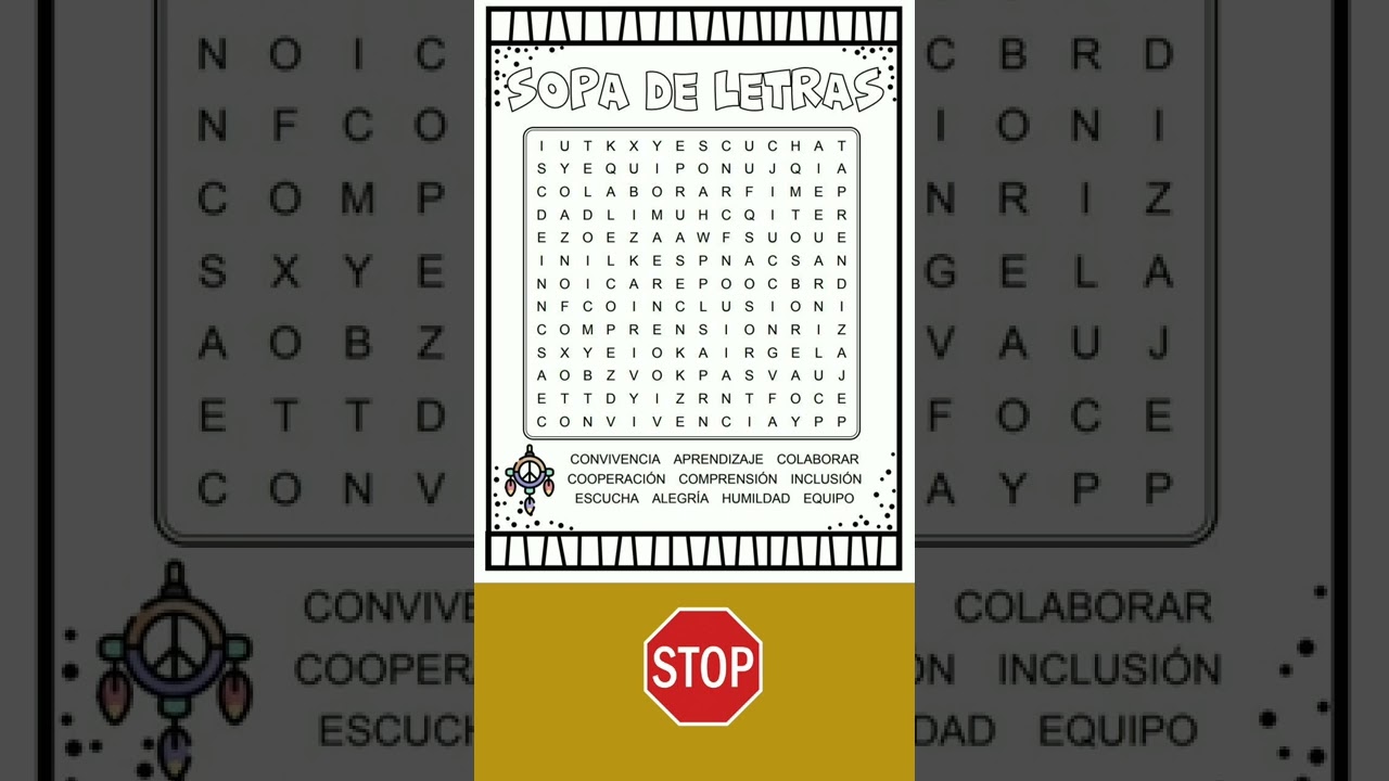 sopa de letras de igualdad de genero