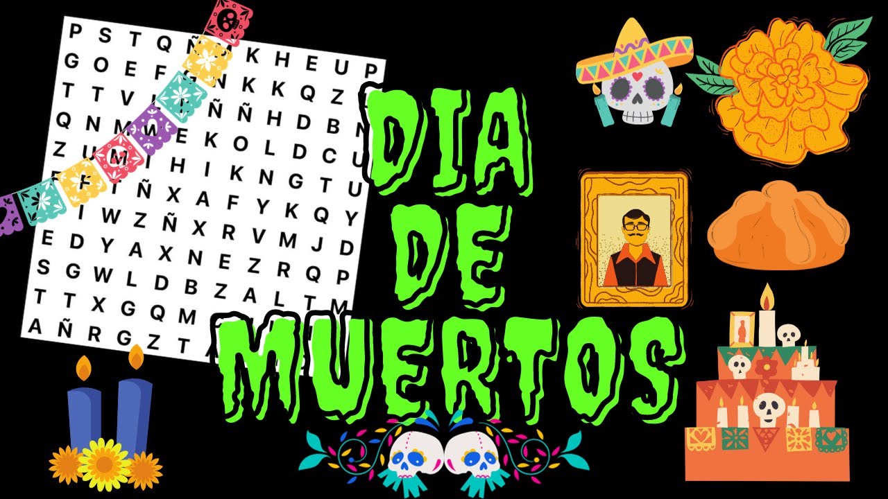sopa de letras día de muertos