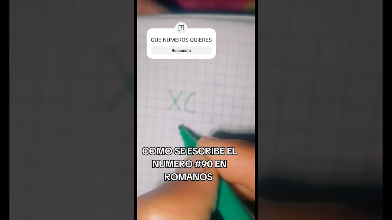 como se escribe el 90 en romano