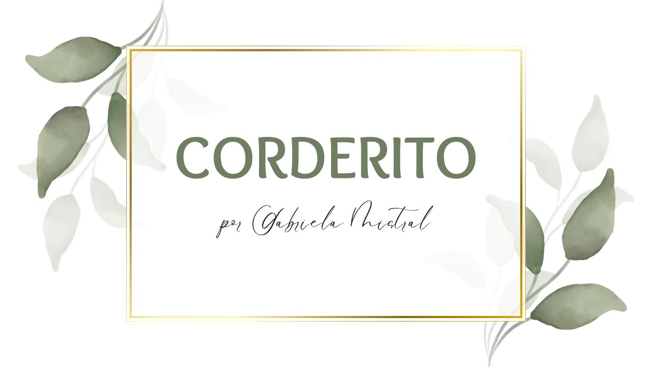 de que se trata el poema corderito