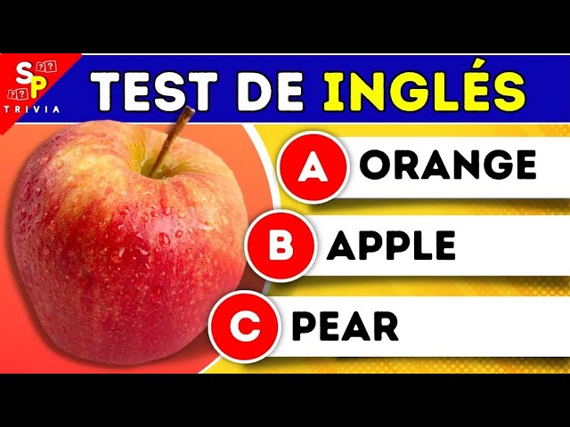 examen de ingles basico para niños