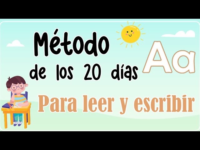 metodo de lectoescritura de los 20 dias