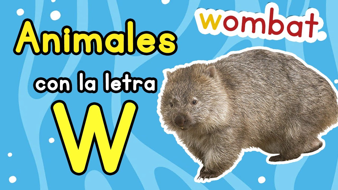 nombres de animales con la letra w