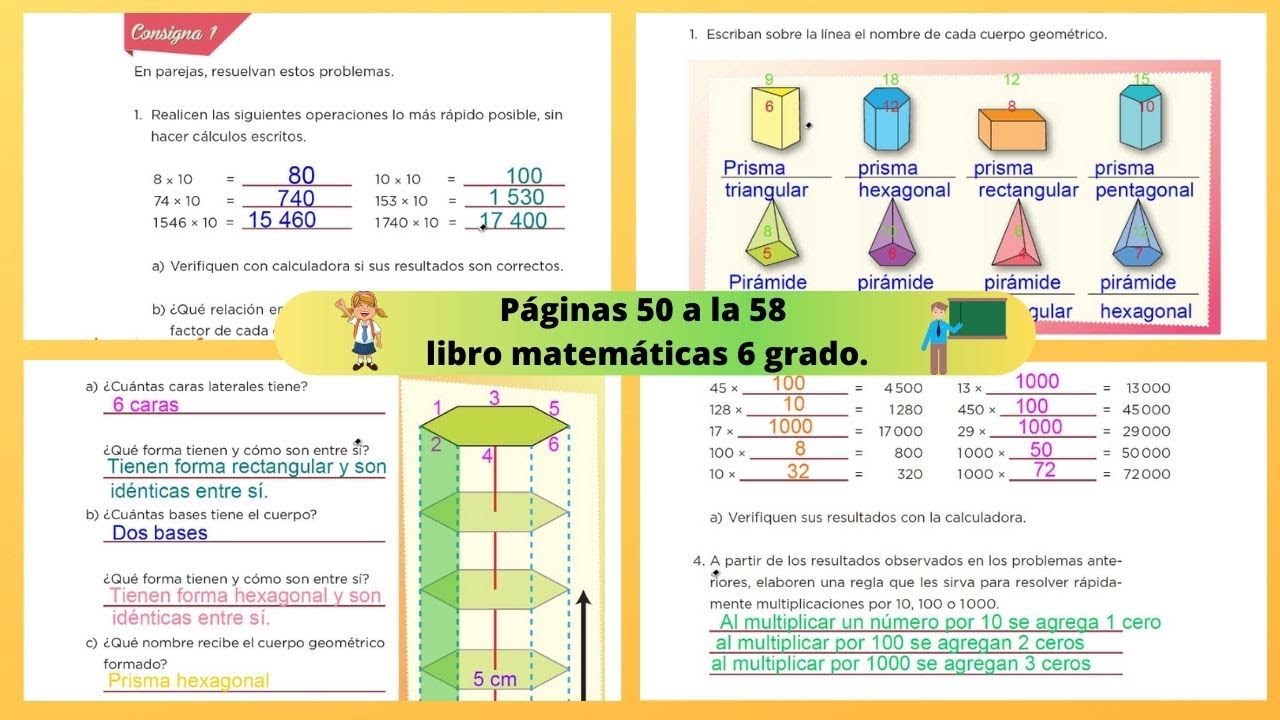 pagina 50 de matematicas 6 grado