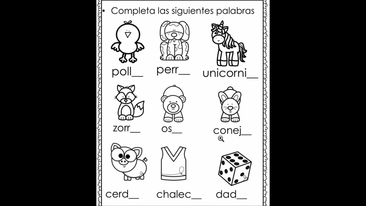 palabras que terminen con la letra o