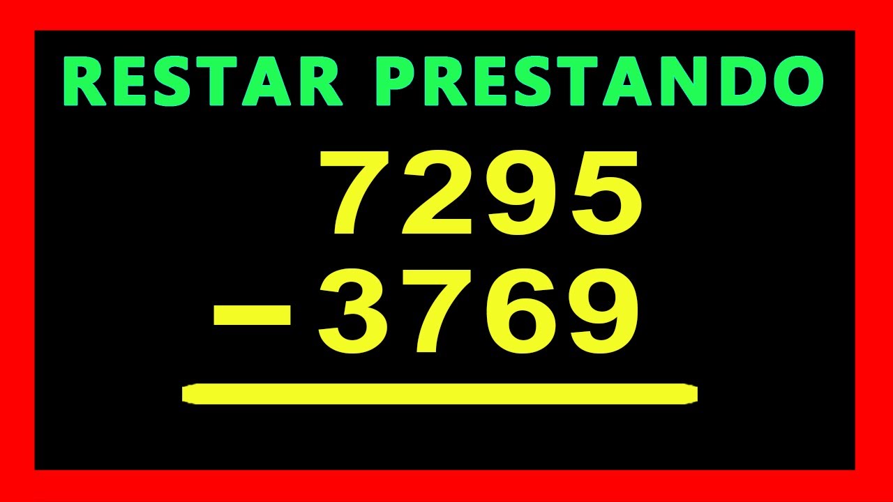 problemas de restas de 4 cifras