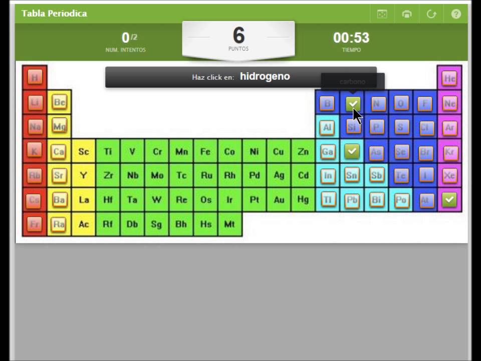 sopa de letras de la tabla periodica