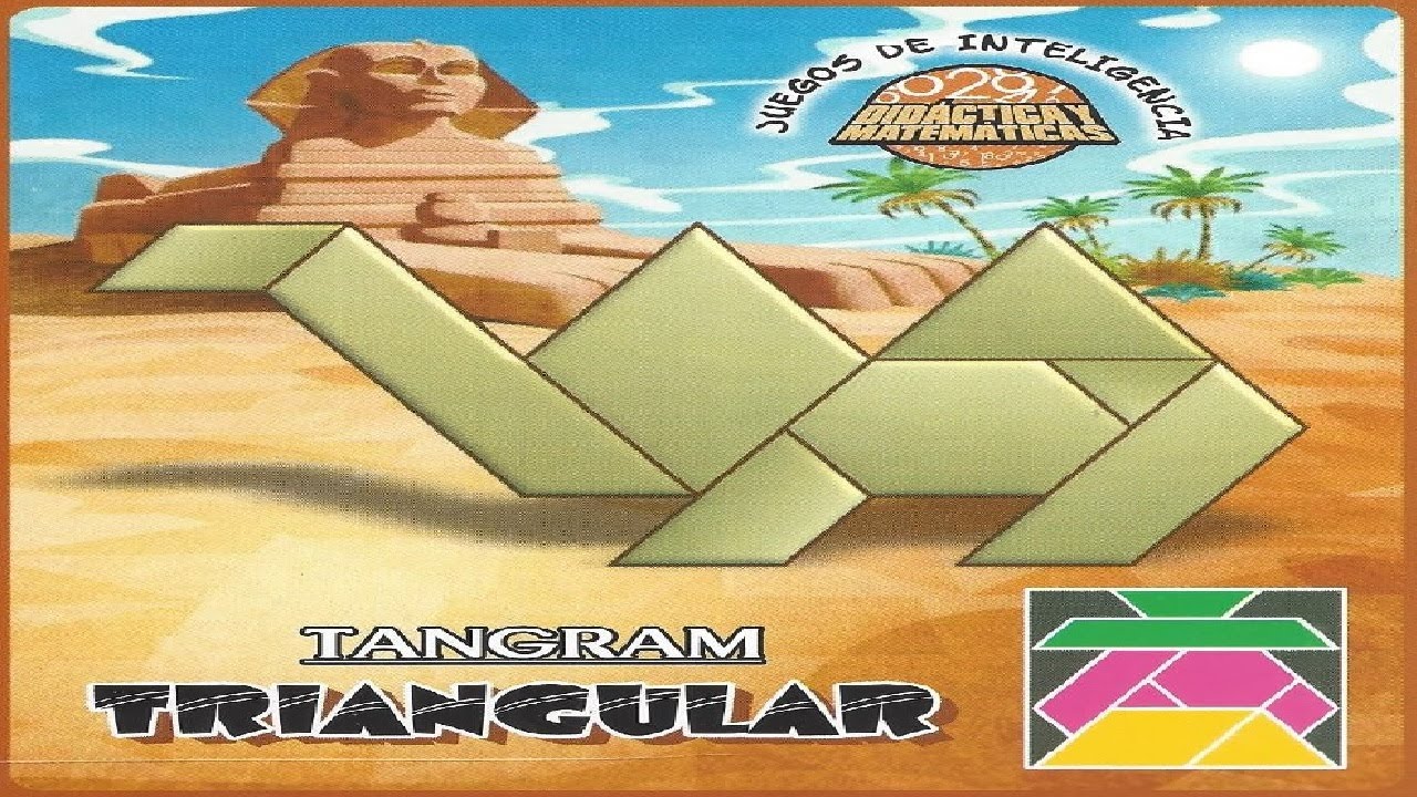 tangram triangular de 8 piezas figuras