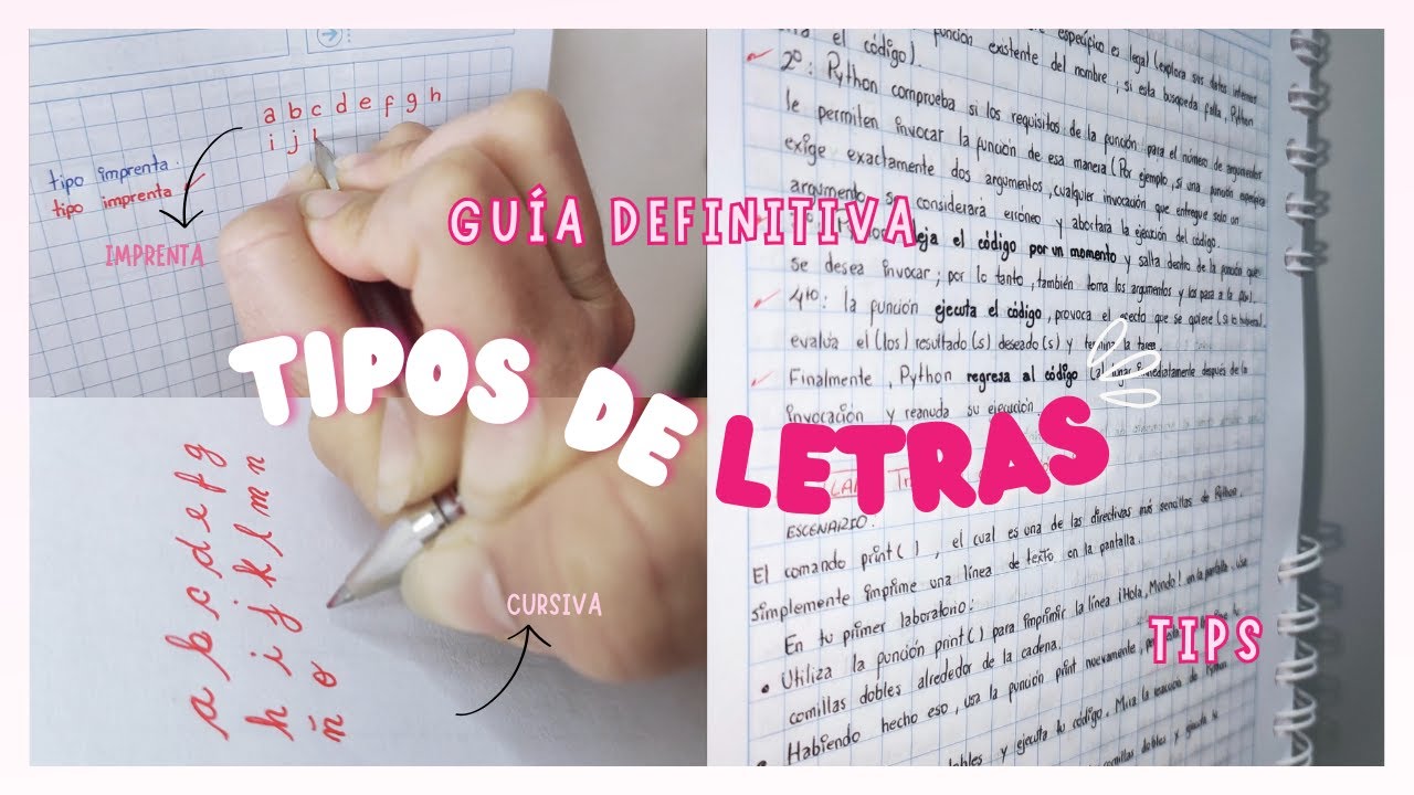 tipos de letras para escribir a mano