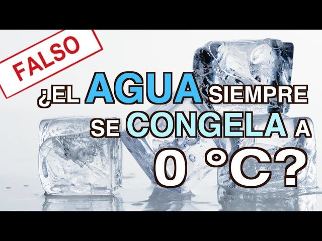a qué temperatura el agua se congela
