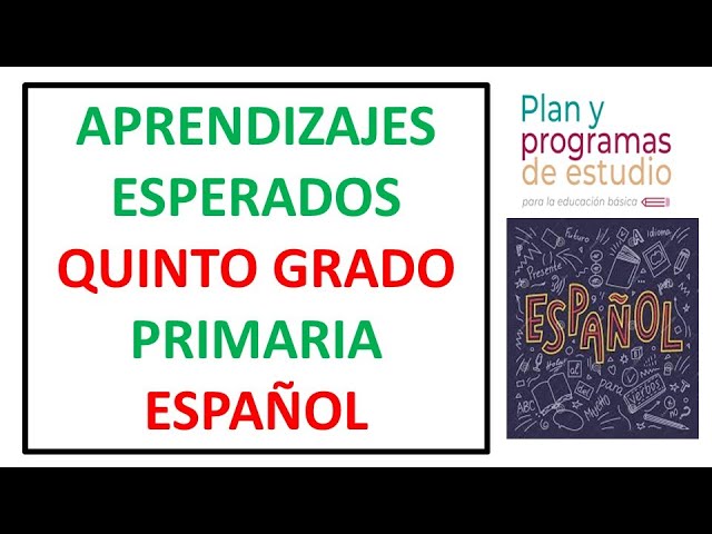aprendizajes esperados en quinto grado de primaria