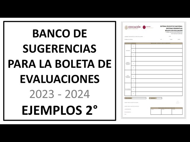 boleta de segundo grado de primaria