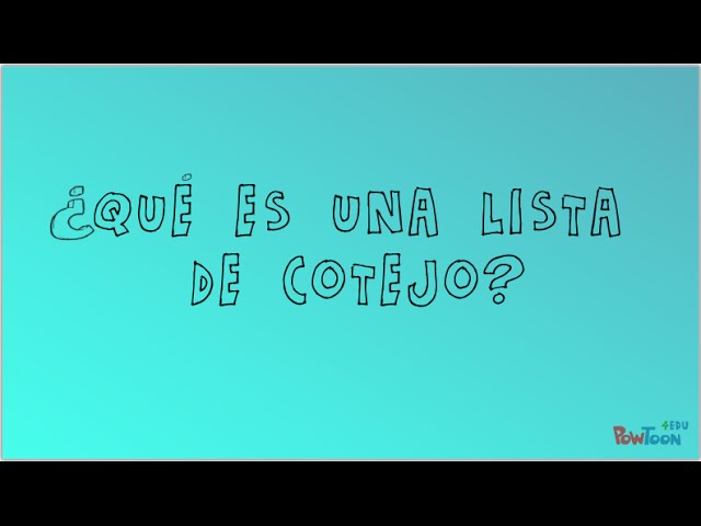 como es una lista de cotejo