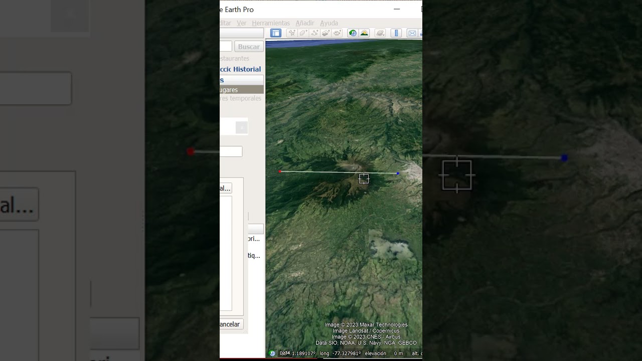 elevación natural del terreno de gran altura