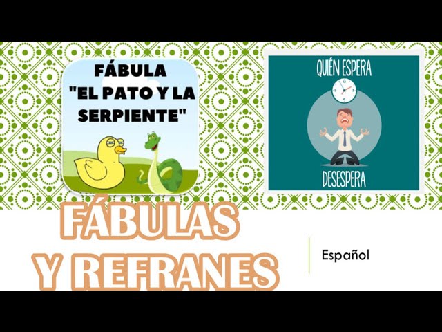 fabula que se relacione con un refran