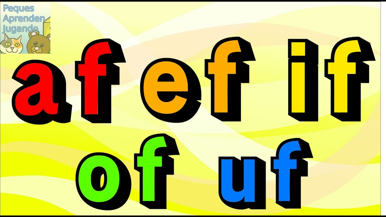 palabras con af ef if of uf