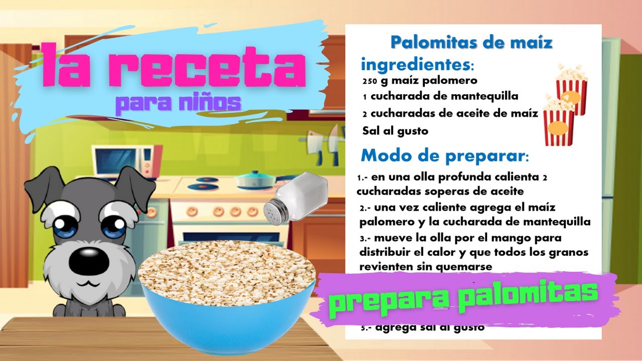 partes de una receta de cocina para niños
