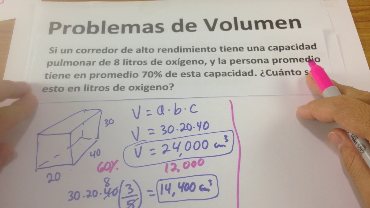 problemas de volumen resueltos para primaria
