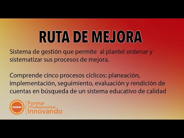 procesos de la ruta de mejora preescolar