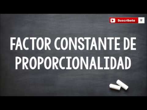 que es el factor constante de proporcionalidad