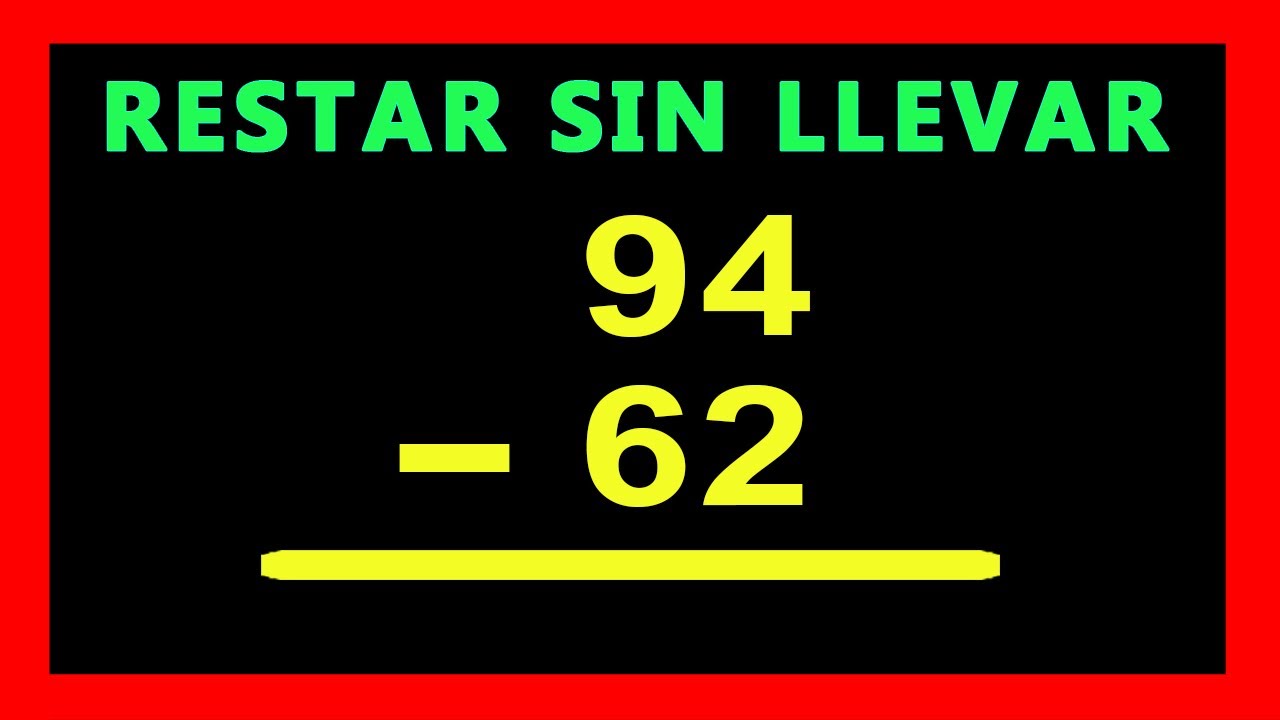 restas de dos cifras sin llevada