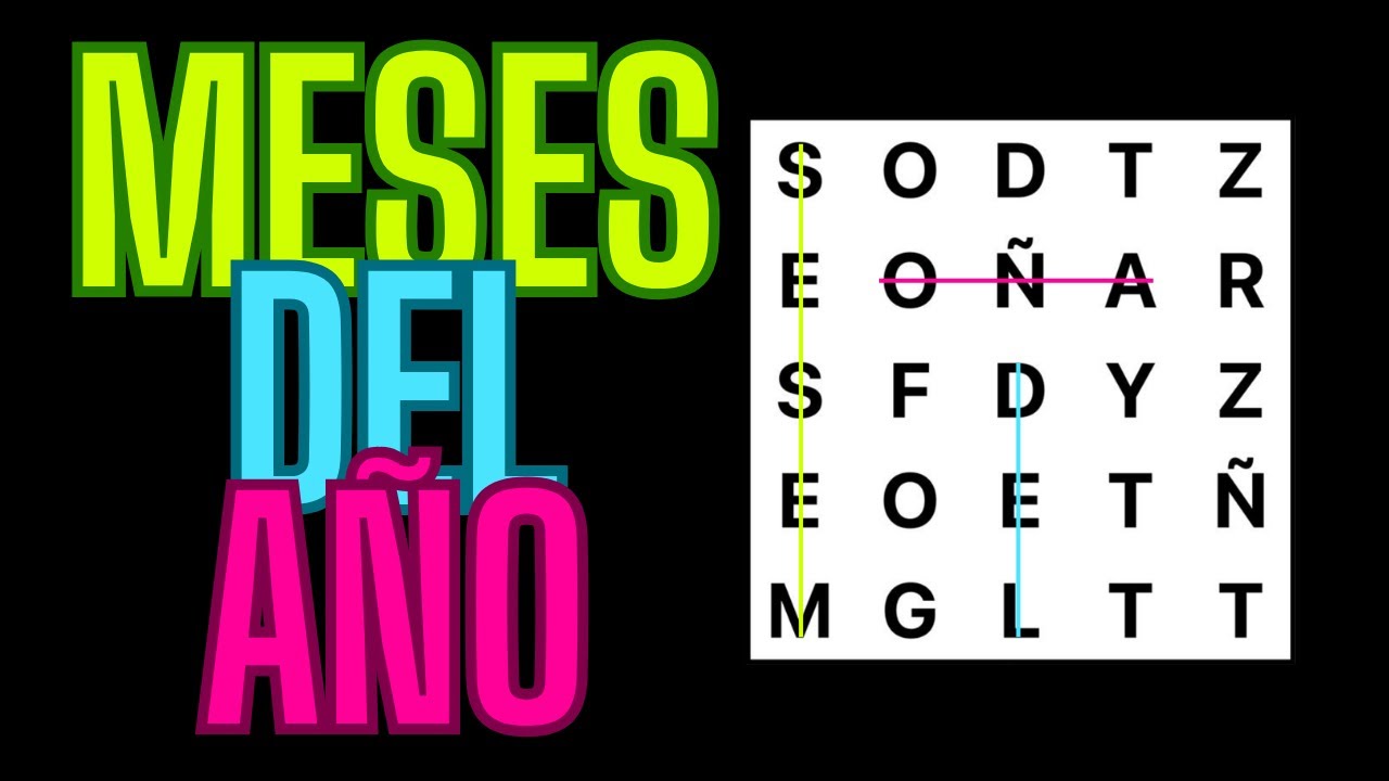 sopa de letras de los meses del año