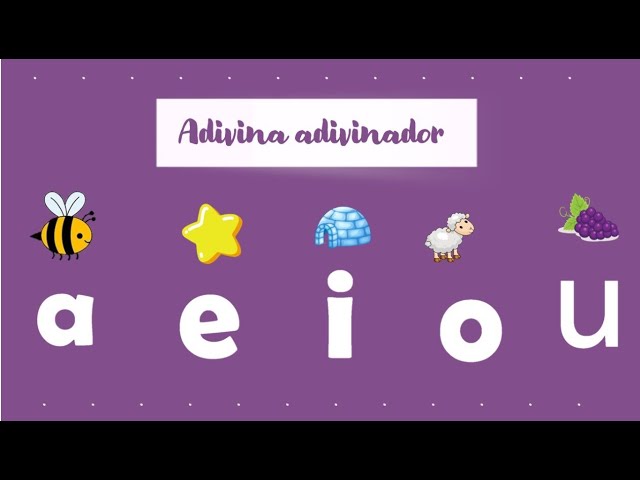 vocales para recortar y pegar a color