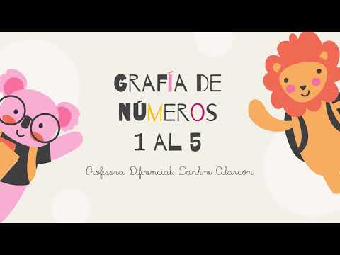 grafia de numeros del 1 al 5