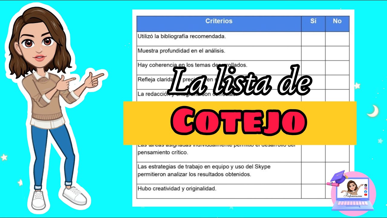 lista de cotejo para evaluar un album