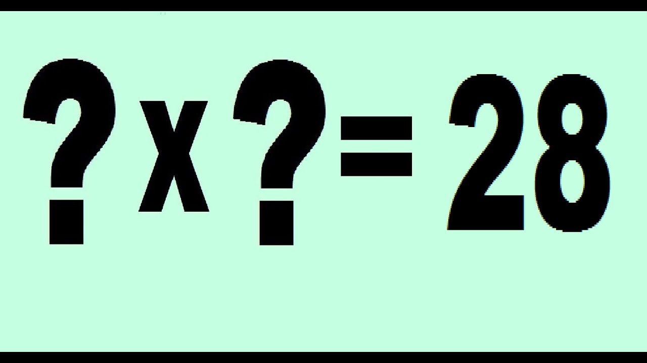 multiplicaciones que den como resultado 28