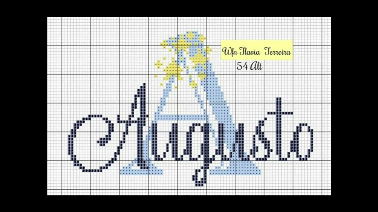 nombre valeria en punto de cruz