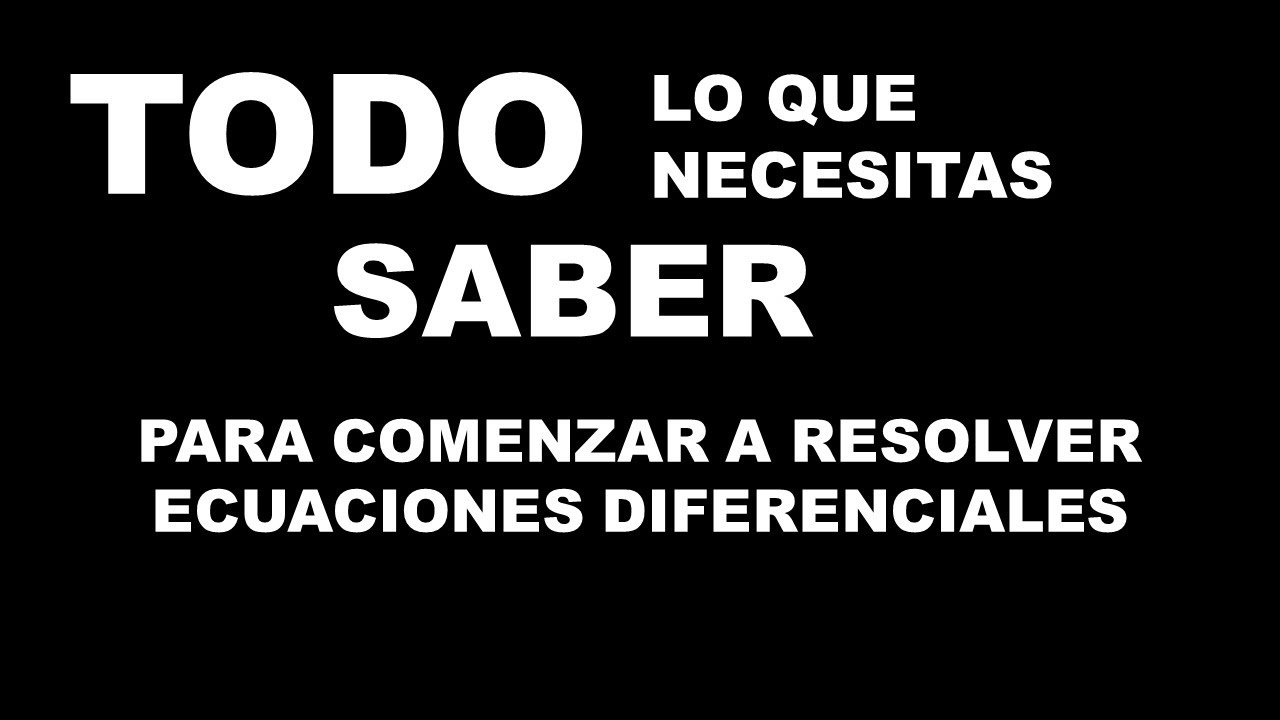 para que se usan las ecuaciones diferenciales