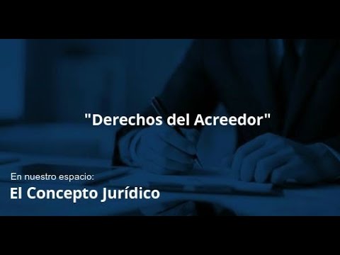 que es un acreedor en derecho
