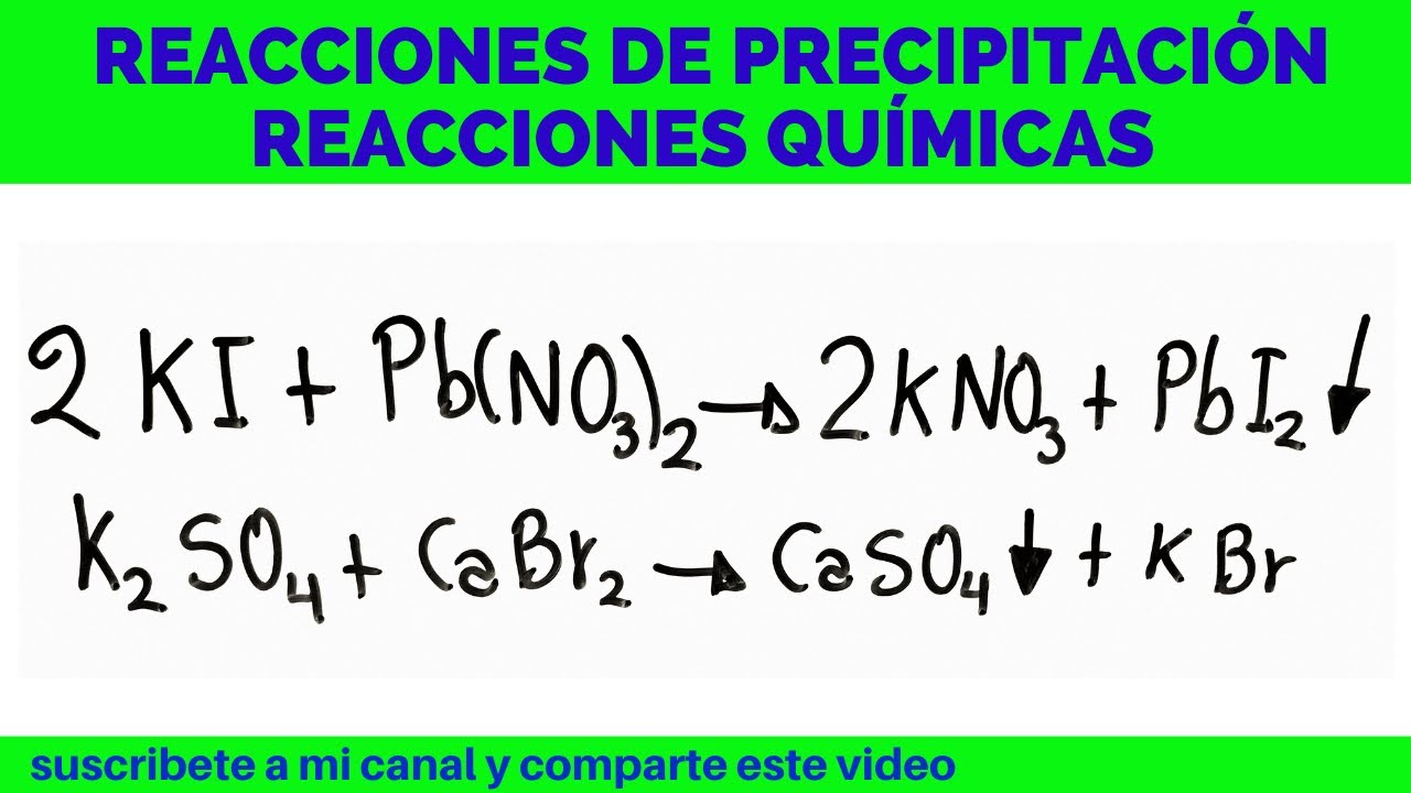 que es una reaccion de precipitacion