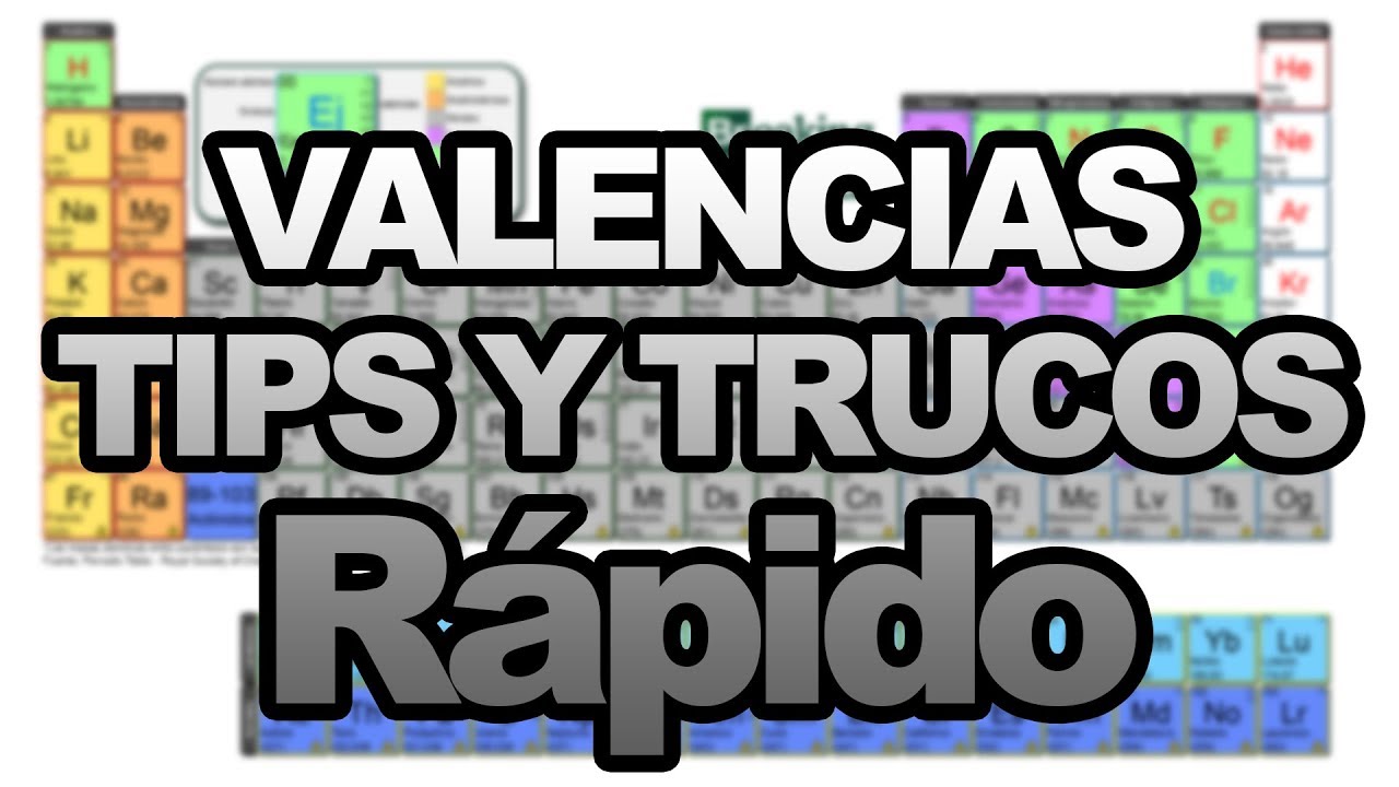 tabla periodica con nombres y valencias