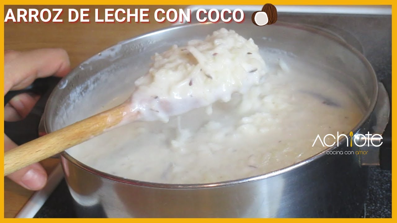 dulce de arroz con leche y coco
