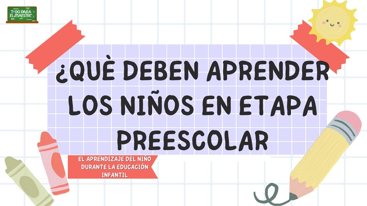 que debe saber un niño de tercero de preescolar